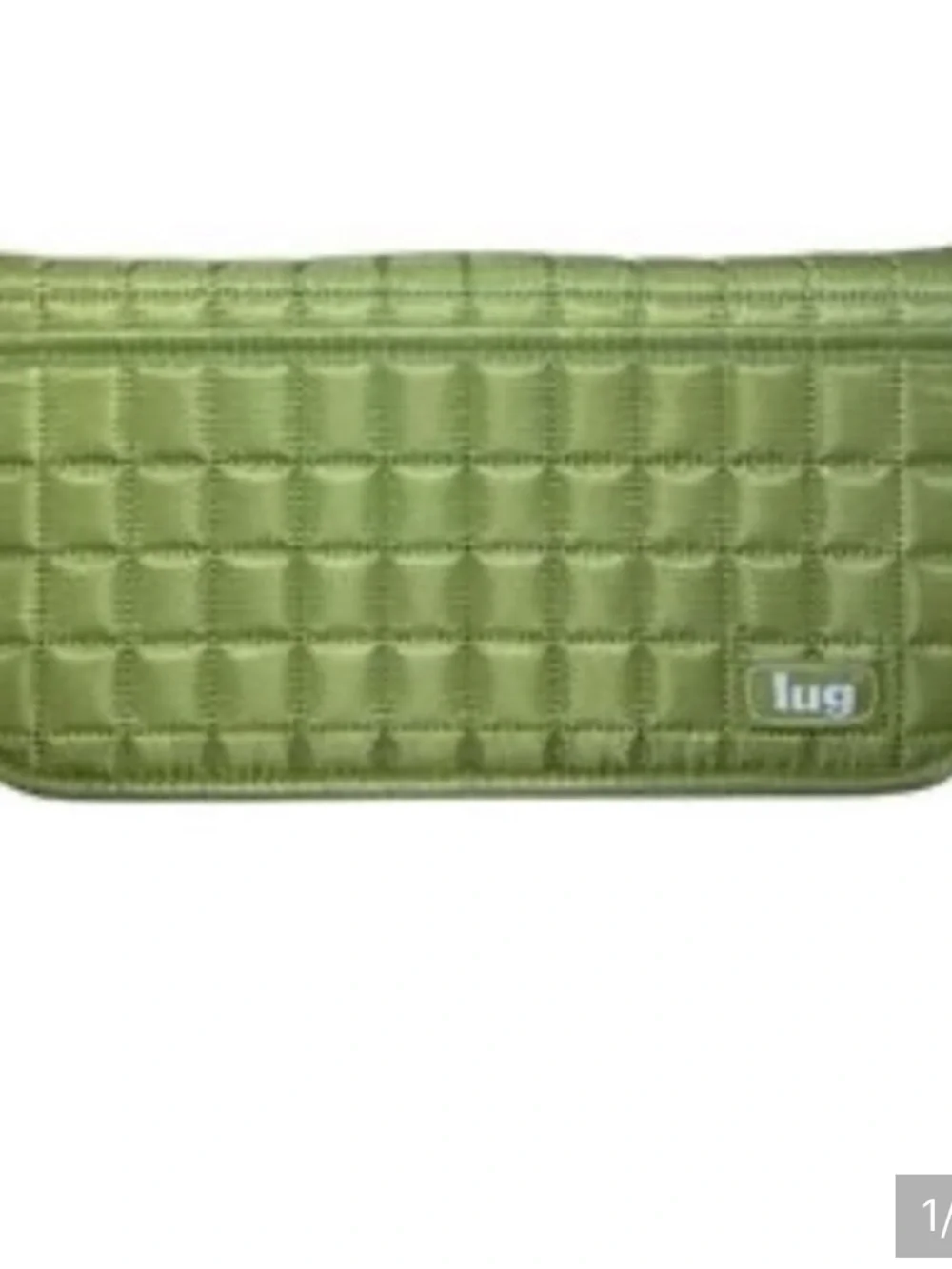 lug Quilted passport and wallet carrier Clutch in Light Green